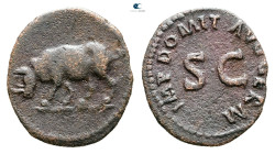 Domitian AD 81-96. Rome. Quadrans Æ