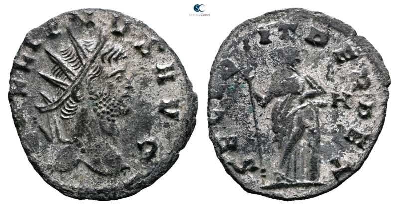 Gallienus AD 253-268. Rome
Billon Antoninianus

19 mm, 2,11 g



Very Fin...