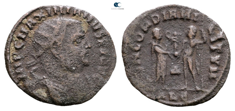 Maximianus Herculius AD 286-305. Alexandria
Antoninianus Æ

 mm, 2,10 g


...