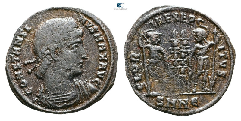 Constantine I the Great AD 306-337. Nicomedia
Follis Æ

18 mm, 1,36 g



...