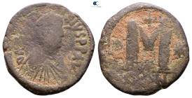 Justin I AD 518-527. Constantinople. Follis Æ