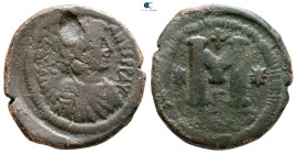 Justinian I AD 527-565. Theoupolis (Antioch). Follis or 40 Nummi Æ