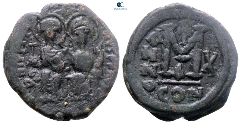 Justin II and Sophia AD 565-578. Constantinople
Follis or 40 Nummi Æ

28 mm, ...