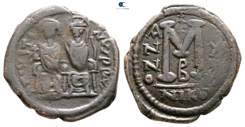 Justin II and Sophia AD 565-578. Nikomedia
Follis or 40 Nummi Æ

31 mm, 12,96...