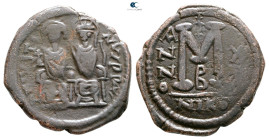 Justin II and Sophia AD 565-578. Nikomedia. Follis or 40 Nummi Æ