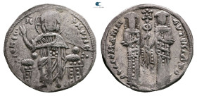 Andronicus II Palaeologus, with Michael IX AD 1282-1328. Constantinople. Basilikon AR