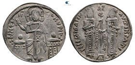 Andronicus II Palaeologus, with Michael IX AD 1282-1328. Constantinople. Basilikon AR