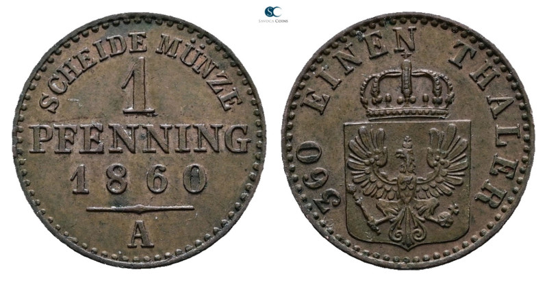 Germany. Preußen AD 1860. 
1 Pfenning 1860

 mm, 1,5 g



Good Extremely ...