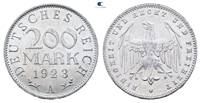 Germany. AD 1923. 
20 Mark 1923 A

 mm, 1 g



Uncirculated