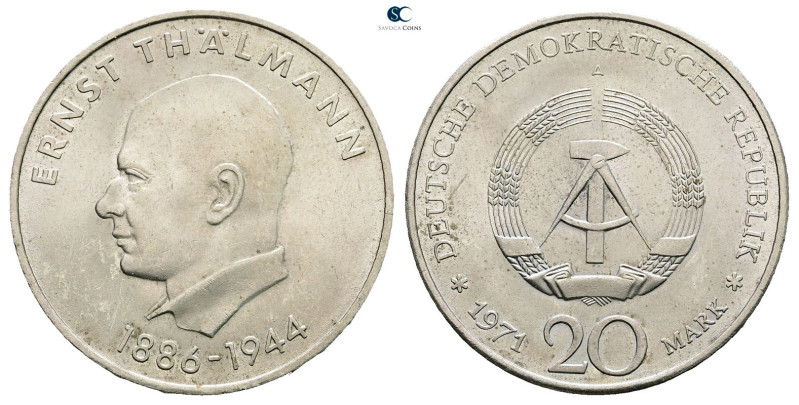 Germany. AD 1971. 
20 Mark 1971

 mm, 15 g



Uncirculated