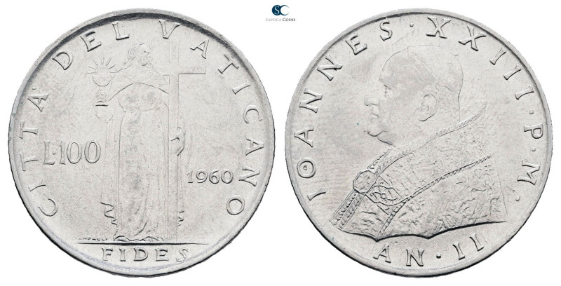 Vatikan. AD 1960. 
100 Lire 1960

 mm, 8 g



Uncirculated