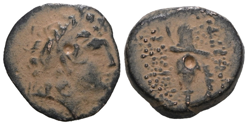 SELEUKID KINGS of SYRIA. Tryphon. Circa 142-138 BC. Æ. Artificial sandpatina. We...