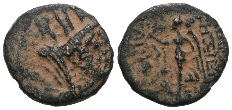 Seleukis and Pieria, Apameia on the Axios, 1st century BC. Æ . Artificial sandpa...