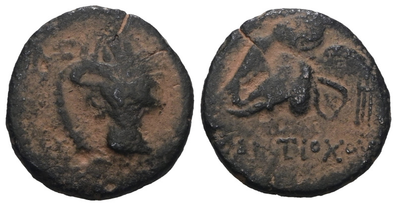 Seleukid Kingdom. Antiochos IV Epiphanes. 175-164 B.C. Æ . Artificial sandpatina...