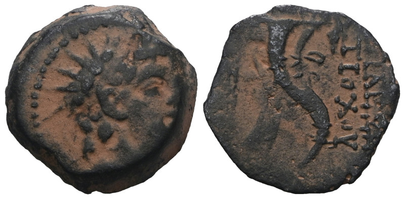 SELEUKID KINGS of SYRIA. Alexander II Zebinas. 128-122 BC. Ae. Artificial sandpa...