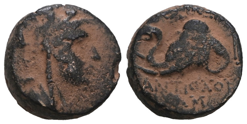 Seleukid Kingdom. Antiochos IV Epiphanes. 175-164 B.C. Æ. Artificial sandpatina....