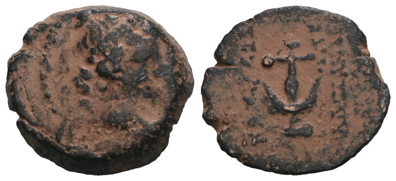 Greek bronze coin. Artificial sandpatina. Weight 2,74 gr - Diameter 12 mm.