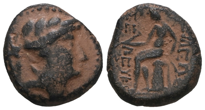 Seleukid Kings of Syria. Seleukos III (225/4-222 BC). Æ. Artificial sandpatina. ...