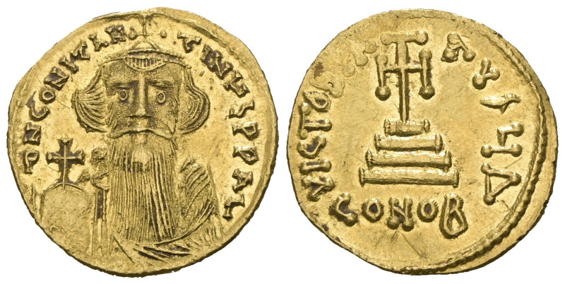 Constans II Pogonatus (AD 641-668). AV solidus. Weight 4,44 gr - Diameter 19 mm.