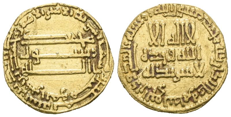 Abbasid, temp. al-Rashid, AV Dinar, mintless type (Madinat al-Salam), AH182, wit...