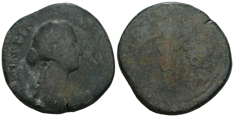 Faustina II. Æ Sestertius, Augusta, AD 147-175. Weight 24,72 gr - Diameter 32 mm...