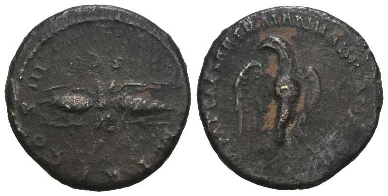 Hadrian (117-138) AE Quadrans. Weight 3,55 gr - Diameter 17 mm.