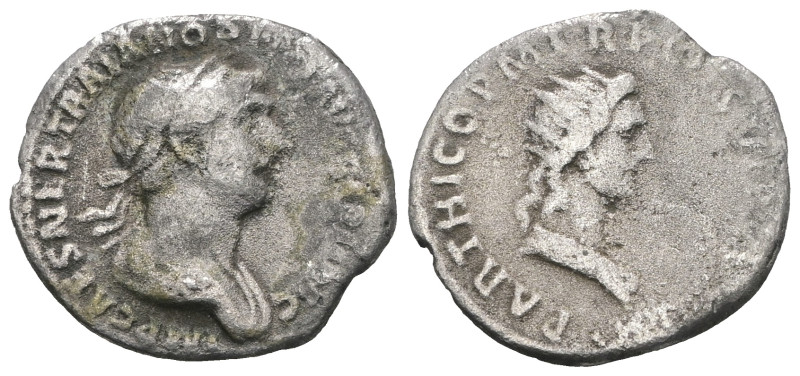 Trajan, 98-117. Denar. Rome. Weight 2,25 gr - Diameter 17 mm.