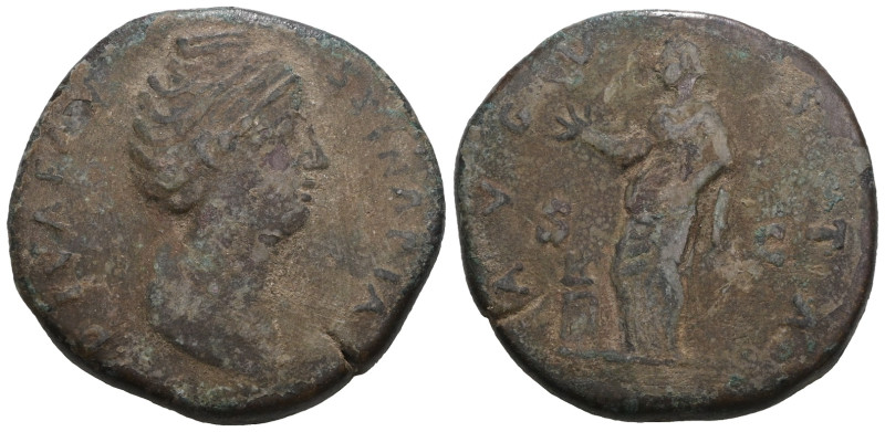 Faustina I. Æ Sestertius, Augusta, AD 138-140/1. Weight 20,30 gr - Diameter 29 m...