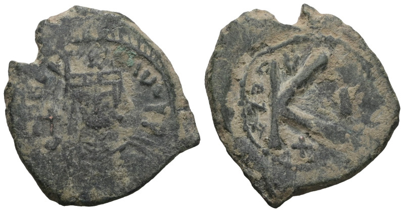 Maurice Tiberius (582-602) AE Half Follis. Weight 6,13 gr - Diameter 24 mm.