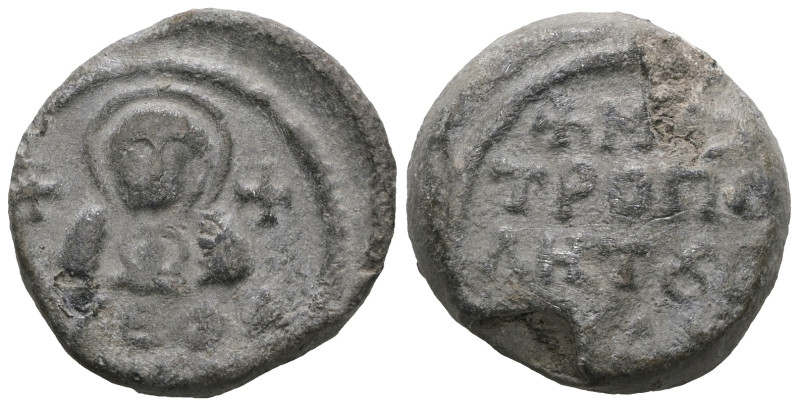 Byzantine lead seal Pb. Weight 14,74 gr - Diameter 20 mm.