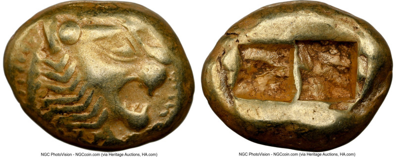 LYDIAN KINGDOM. Alyattes or Walwet (ca. 610-546 BC). EL third-stater or trite (1...