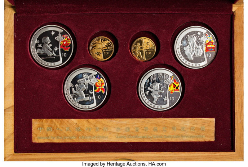 People's Republic 6-Piece Uncertified gold & Colorized silver "Beijing Olympics"...