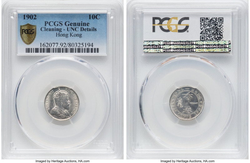 British Colony. Edward VII Pair of Certified Assorted Issues PCGS, 1) 10 Cents 1...