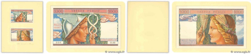 Country : FRANCE 
Face Value : 1000 Francs TRÉSOR PUBLIC Épreuve 
Date : (1955) ...