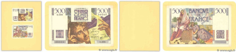 Country : FRANCE 
Face Value : 500 Francs CHATEAUBRIAND Épreuve 
Date : (1945) 
...