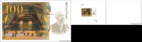 Country : FRANCE 
Face Value : 100 Francs EIFFEL Essai 
Date : (1989) 
Period/Province/Bank : Banque de France, XXe siècle 
Catalogue reference : NE.1...