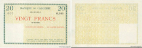 Country : ALGERIA 
Face Value : 20 Francs Non émis 
Date : (1943) 
Period/Province/Bank : Banque de l'Algérie 
Catalogue reference : P.92AsE 
Addition...
