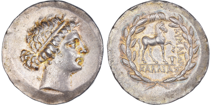 Aeolis, Tetradrachm, c. 160-150 BC, Kyme, Silver, AU(55-58), SNG-Cop:103
Diadem...