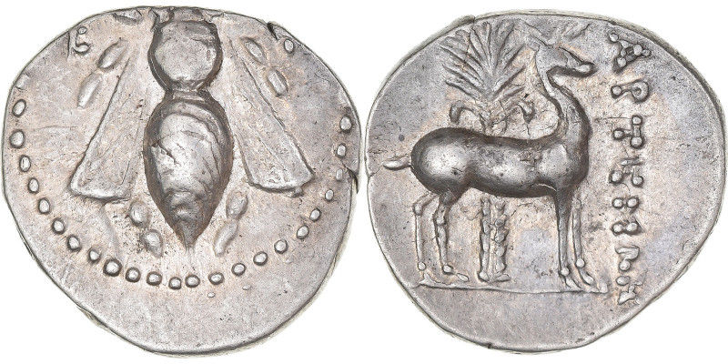 Coin, Ionia, Drachm, ca. 202-150 BC, Ephesos, AU(50-53), Silver
Bee., Stag stan...