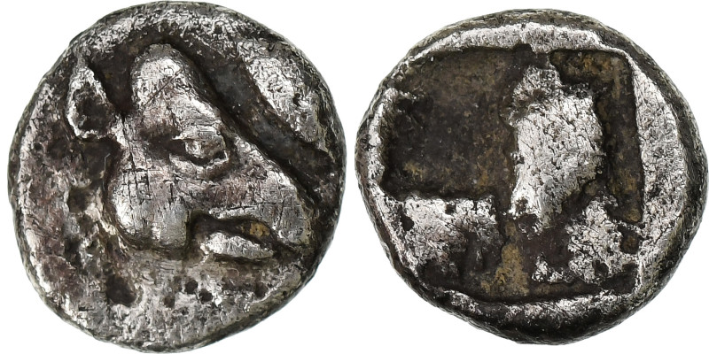 Lesbos, 1/24 Stater, ca. 500-450 BC, Uncertain mint, Billon, AU(50-53)
Lesbos, ...
