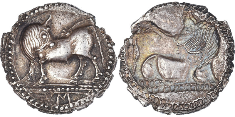 Lucania, Drachm, ca. 550-510 BC, Sybaris, Pedigree, Silver, NGC, Ch XF 5/5-2/5
...