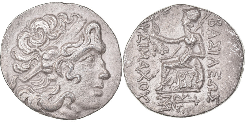 Coin, Thrace, Lysimachos, Tetradrachm, 305-281 BC, Byzantium, AU(50-53), Silver...