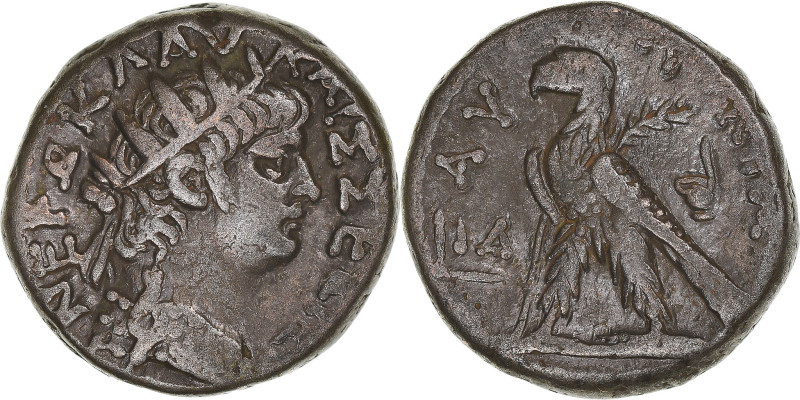 Coin, Egypt, Nero, Tetradrachm, 64-65, Alexandria, EF(40-45), Billon, RPC:I-5284...