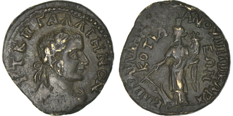 Coin, Phrygia, Gallienus, Æ, 253-268, Cotiaeum, AU(50-53), Bronze
Laureate, dra...