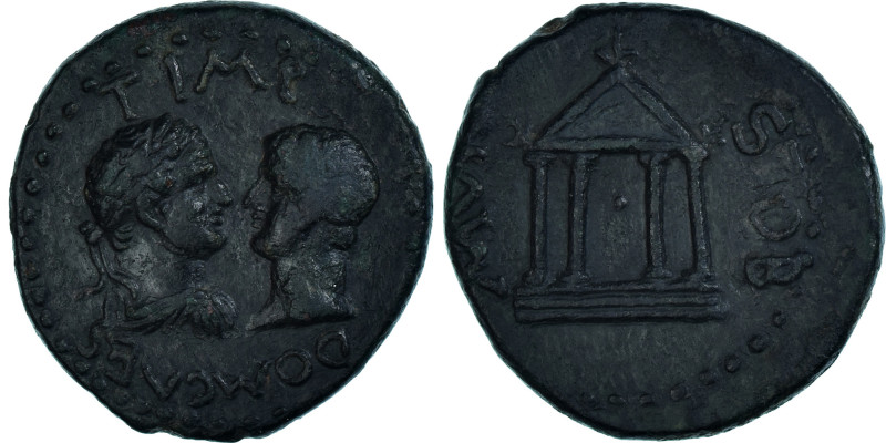 Coin, Macedonia, Titus & Domitian, Æ, 69-79, Stobi, VF(30-35), Bronze
Laureate ...