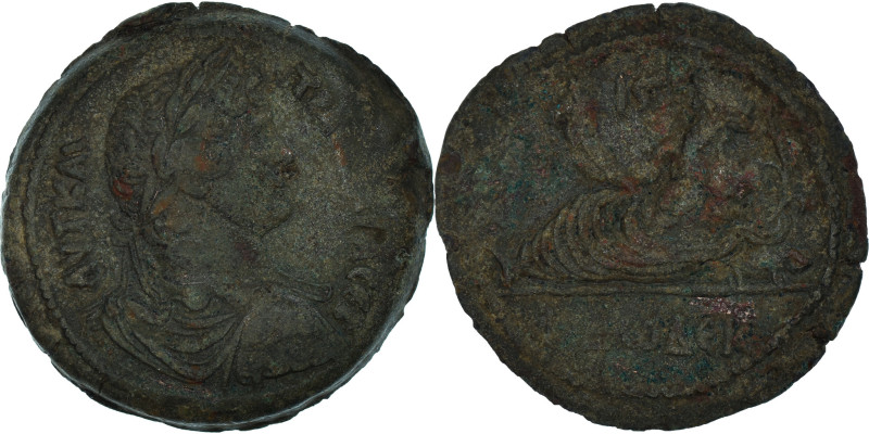 Coin, Egypt, Hadrian, Drachm, 127-128, Alexandria, VF(30-35), Bronze
Laureate, ...