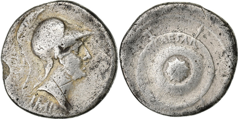 Augustus, Denarius, 29-27 BC, Rome, Silver, VF(30-35), RIC:274
Head of Mars, in...