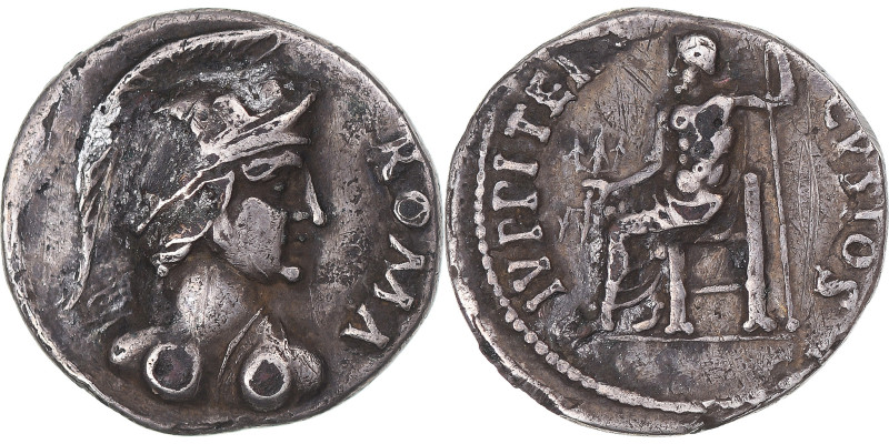 Civil Wars, Denarius, 68, Uncertain mint, Silver, VF(30-35), RIC:59
Draped bust...