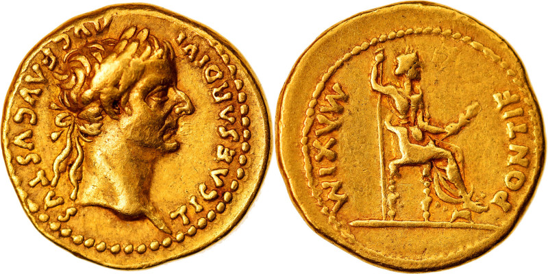 Tiberius, Aureus, 14-37, Lugdunum, Gold, VF(30-35), RIC:29
Head of Tiberius, la...