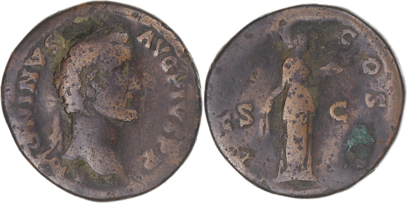 Coin, Antoninus Pius, Sestertius, 140-144, Rome, Very rare, F(12-15), Bronze
He...